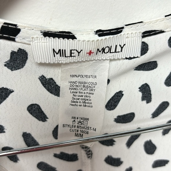 MILEY + MOLLY Blouse for women usable in the office in black and white size M - Picture 4 of 10